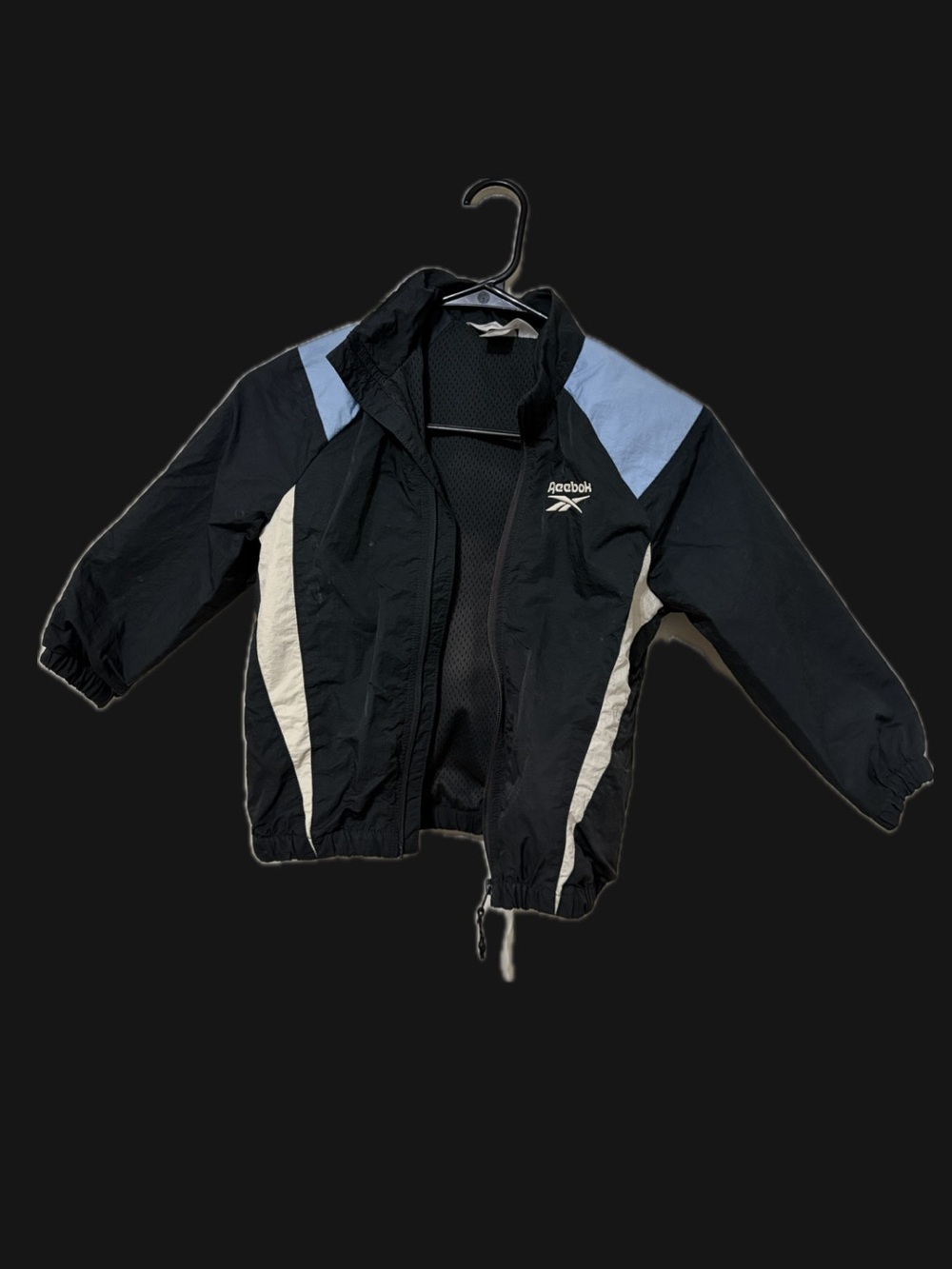 Reebok Kids Black, Light Blue & White Colorblock Jacket